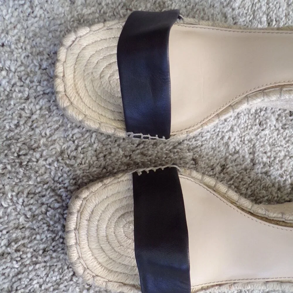 Vince Camuto Leather wedge espadrilles 9.5